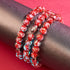 Blaues Karmin | 925er Sterlingsilber | Firefly Glass Garden Armband